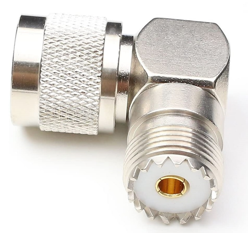 UHF-m to UHF-f Right Angle Adapter 3 کانکتور (مبدل ) تبدیل رایت انگل PL نری به PL مادگی (Right Angle)